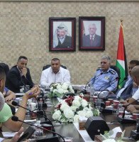 إجتماع برئاسة عطوفة محافظ الخليل السيد خالد دودين في دار المحافظة