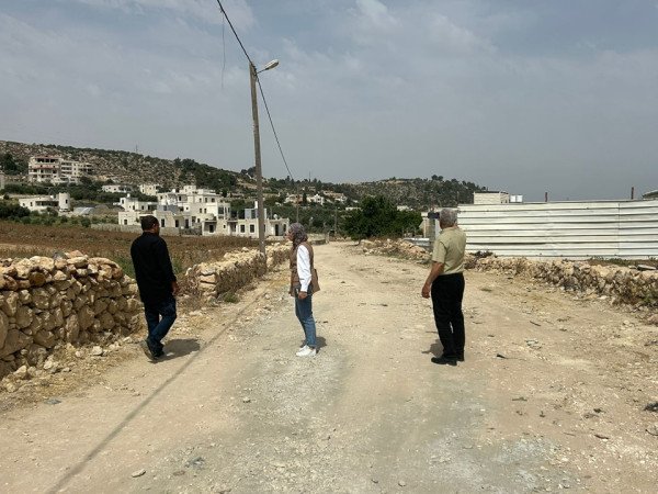 زيارة وفد من صندوق  تطوير واقراض البلديات في شارع شعب البير-بير الكفرين-السيل