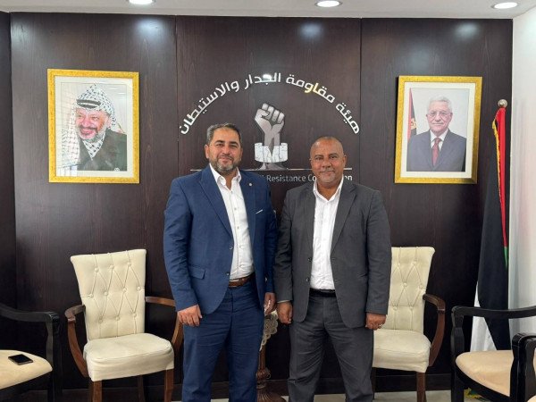 زيارة إلى مكتب رئيس هيئة مقاومة الجدار والاستيطان، الوزير مؤيد شعبان،